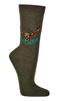 3 Paar TippTexx 24 Jagdsocken mit Hirschmotiv